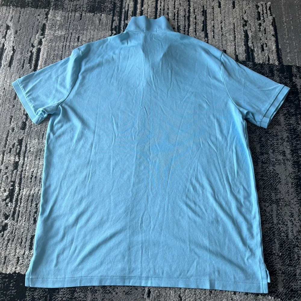 Ralph Lauren Polo Shirt Men XL Sky Blue Good Condition Short Sleeve Pony Logo